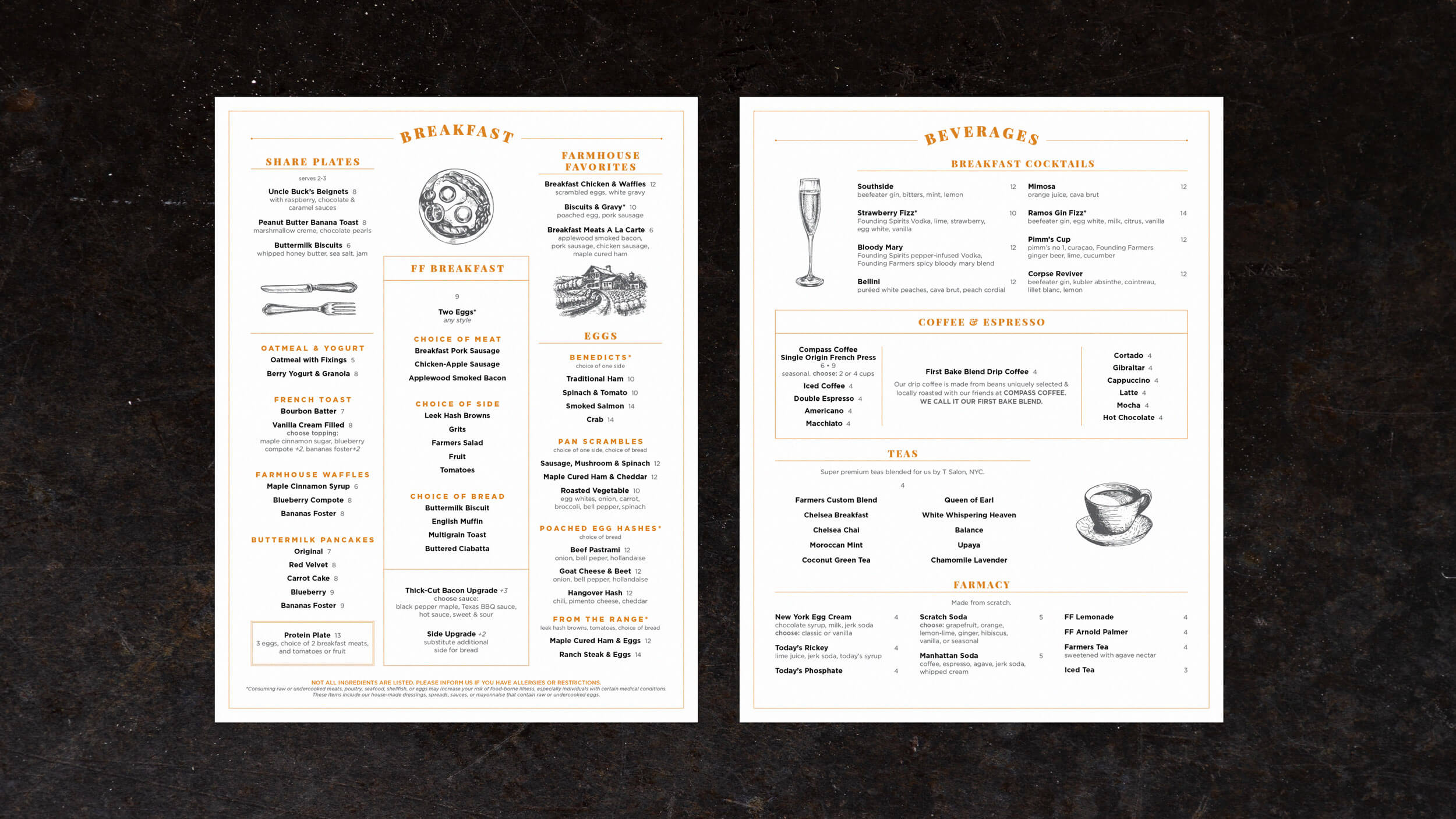 Founding Farmers Menus