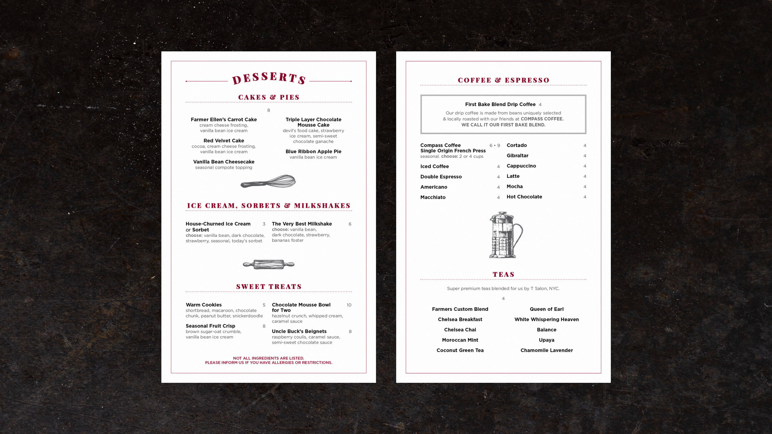 Founding Farmers Menus