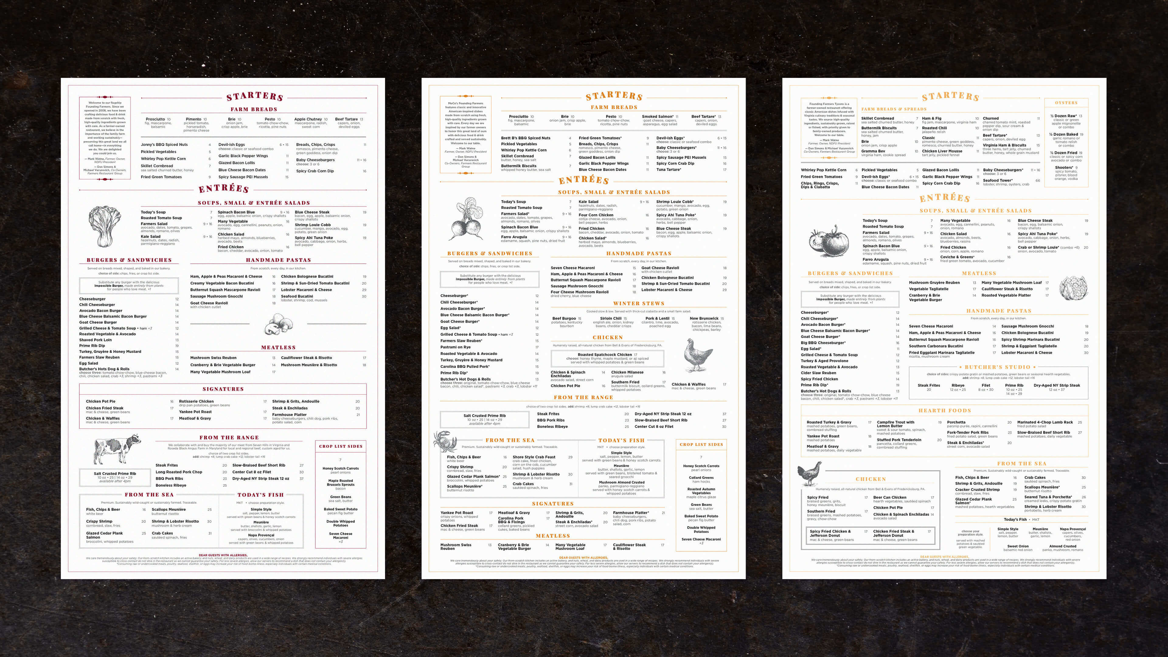 Founding Farmers Menus